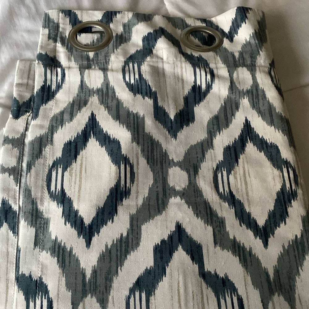 JC Penneys curtains (2) gray and blue